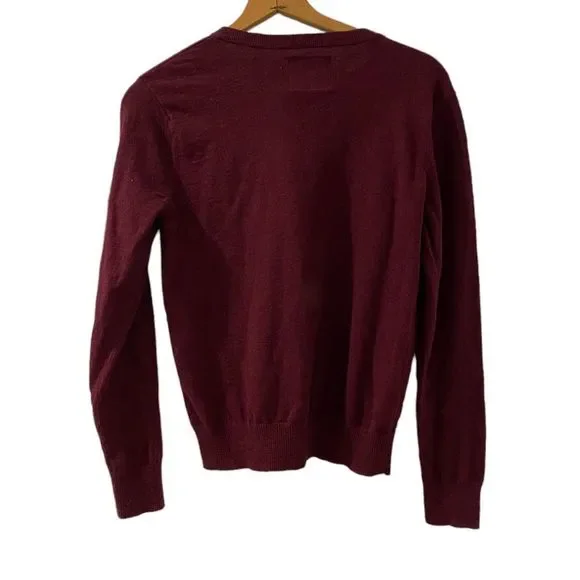 (Sold) American eagle Mens V-Neck sweater, Burgundy, Size Medium - Picture 6 of 6